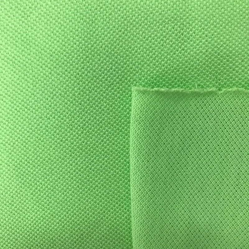 Cotton/Polyester 39/61 110GSM Twill Fabric Warp Knitted Pique Mesh Fabric for Polo Shirt