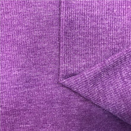 100% Cotton Rib Fabric Plain Dyed 1X1 Rib Fabric for Textile